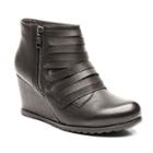 Kisses By 2 Lips Too Too Neve Women's Wedge Ankle Booties, Girl's, Size: 7, Black