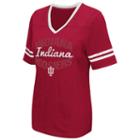 Women's Campus Heritage Indiana Hoosiers Fair Catch Football Tee, Size: Large, Dark Red