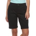 Petite Croft & Barrow&reg; Twill Bermuda Shorts, Women's, Size: 10 Petite, Black