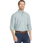 Men's Izod Saltwater Regular-fit Plaid Oxford Button-down Shirt, Size: Xxl, Dark Green