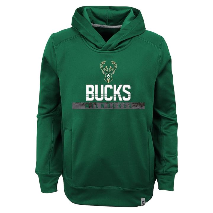 Boys 8-20 Milwaukee Bucks Playmaker Hoodie, Size: L 14-16, Dark Green