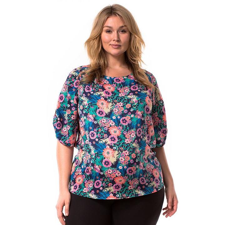 Plus Size Maternity Pip & Vine By Rosie Pope Shirred Top, Women's, Size: 3x-mat, Blue (navy)