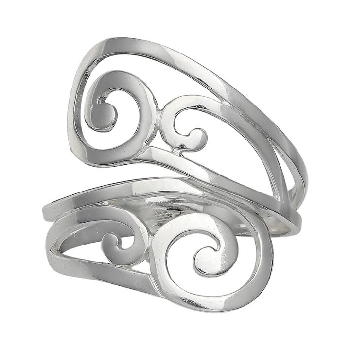 Primrose Sterling Silver Filigree Bypass Ring, Women's, Size: 8