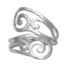 Primrose Sterling Silver Filigree Bypass Ring, Women's, Size: 8