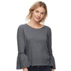 Juniors' So&reg; Bell Sleeve Top, Teens, Size: Xl, Dark Grey