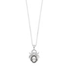 Sterling Silver 1/10 Carat T.w. Black & White Diamond Spider Pendant Necklace, Women's, Size: 18