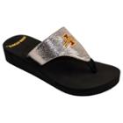 Women's Iowa State Cyclones Shine Platform Flip-flops, Size: Large, Red/coppr (rust/coppr)
