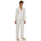 Women's Le Suit Pinstriped Suit Jacket & Pants Set, Size: 18, Natural
