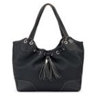 Chaps Sienna Drawstring Hobo, Women's, Black