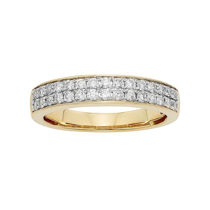 1/2 Carat T.w. Igl Certified Diamond 14k Gold Wedding Ring, Women's, Size: 5.50, Yellow