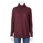 Women's Sonoma Goods For Life&trade; Boxy Turtleneck Sweater, Size: Xs, Red