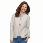 Women's Croft & Barrow&reg; Quilted Reversible Jacket, Size: Small, Lt Brown