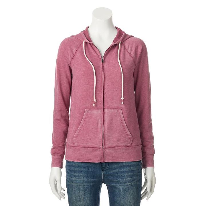 Women's Sonoma Goods For Life&trade; French Terry Hoodie, Size: Xxl, Dark Red