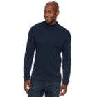 Men's Croft & Barrow&reg; Classic-fit Easy-care Mockneck Pullover, Size: Medium, Dark Blue
