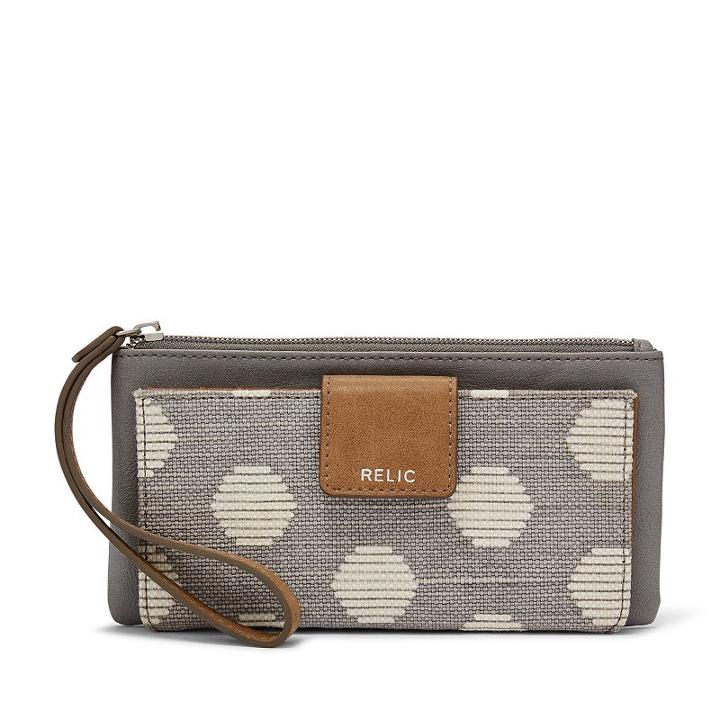 Relic Cameron Printed Checkbook Wristlet, Women's, Med Yellow