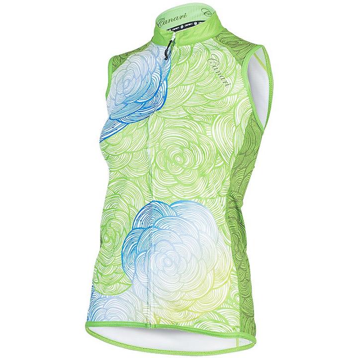 Canari, Women's Asha Full-zip Cycling Tank, Size: Small, Green