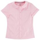 Girls 4-20 & Plus Size French Toast School Uniform Peter Pan Collar Short-sleeved Blouse, Girl's, Size: 20, Pink