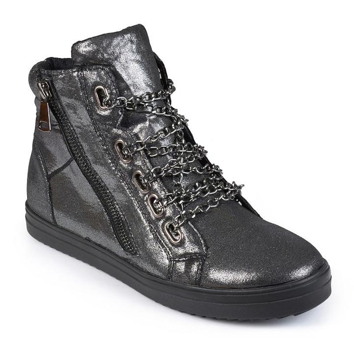 Journee Collection Women's High-top Sneakers, Girl's, Size: 8, Black