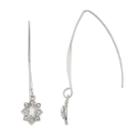 Lc Lauren Conrad Flower Nickel Free Threader Earrings, Women's, Silver