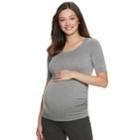 Maternity A:glow Full Belly Panel Ponte Bootcut Pants, Women's, Size: L-mat, Dark Grey