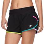 Fila Sport, Women's &reg; Contrast Band Running Shorts, Size: Medium, Black