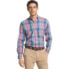 Men's Izod Fieldhouse Regular-fit Plaid Easy-care Button-down Shirt, Size: Xl, Light Red
