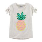 Girls 4-12 Oshkosh B'gosh&reg; Pineapple Flip Sequin Graphic Tee, Size: 4-5, Light Grey