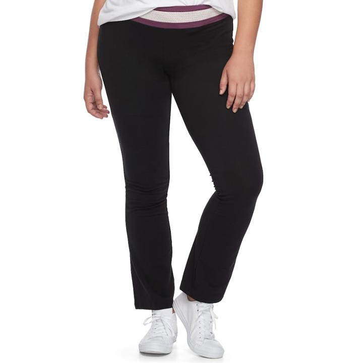 Juniors' Plus Size So&reg; Skinny Bootcut Yoga Pants, Teens, Size: 3xl, Drk Purple