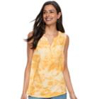 Women's Sonoma Goods For Life&trade; Printed Tank, Size: Small, Gold