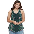 Juniors' Plus Size Mudd&reg; Racerback Tank, Teens, Size: 1xl, Green