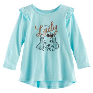 Disney's Lady And The Tramp Baby Girl Little Lady Graphic Tunic By Jumping Beans&reg;, Size: 3 Months, Turquoise/blue (turq/aqua)