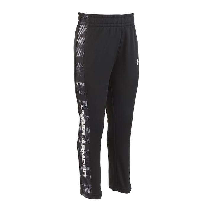 Boys 4-7 Under Armour Trave Striped Pants, Size: 4, Black