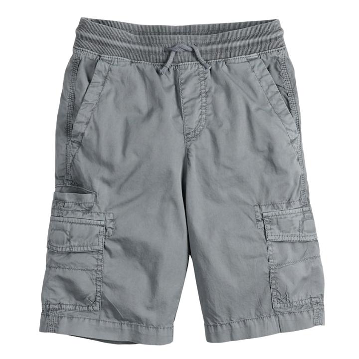 Boys 8-20 Urban Pipeline&reg; Pull-on Cargo Shorts, Size: M(10-12), Med Grey