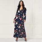 Lc Lauren Conrad Runway Collection Wrap Maxi Dress - Women's, Size: Large, Blue
