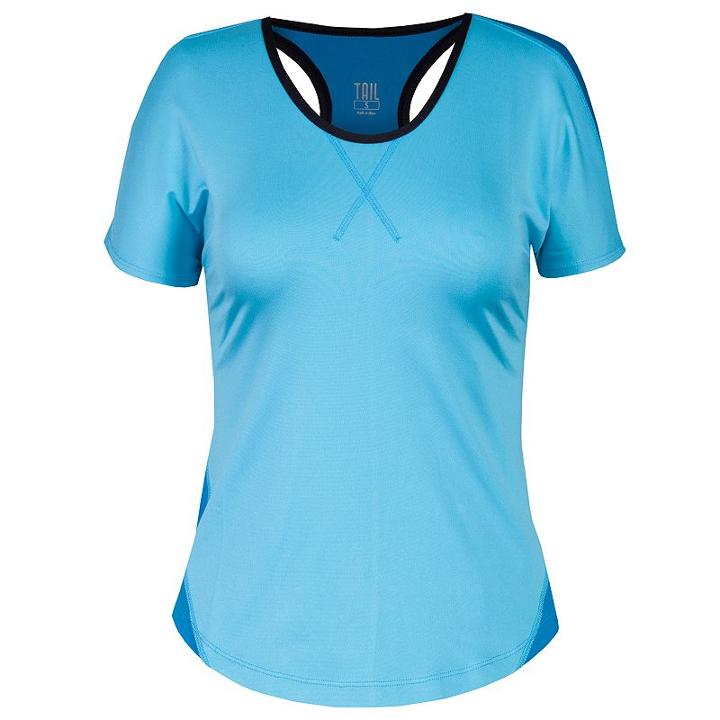 Women's Tail Sequin Skies Tali Scoopneck Tennis Tee, Size: Small, Blue