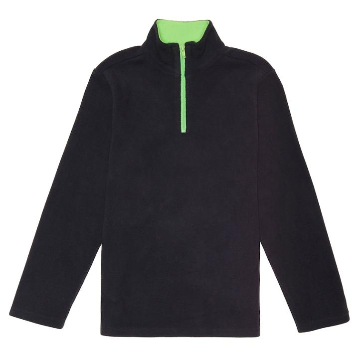 Boys 8-20 French Toast Quarter-zip Fleece Top, Size: Large, Dark Brown