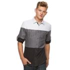 Big & Tall Rock & Republic Colorblock Flannel Button-down Shirt, Men's, Size: Xl Tall, Light Grey