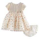 Baby Girl Nannette Gold Star Dress, Size: 18 Months