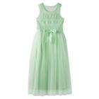 Girls 7-16 Lilt Crochet Lace Bodice Mesh Maxi Dress, Girl's, Size: 10, Lt Green