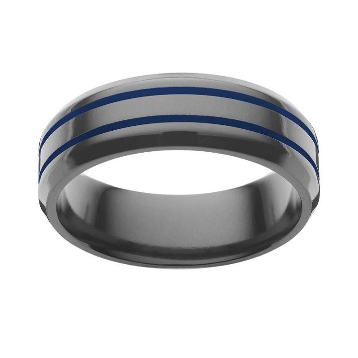 Sti By Spectore Black Titanium Stripe Band - Men, Size: 7