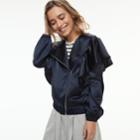 K/lab Asymmetrical Satin Jacket, Teens, Size: Medium, Blue (navy)