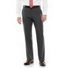 Big & Tall Van Heusen Ultimate Traveler Melange Straight Fit Flat Front Dress Pants, Men's, Size: 46x32, Dark Grey