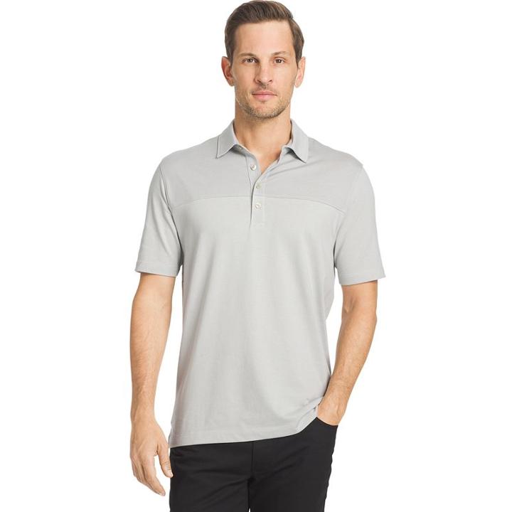 Big & Tall Van Heusen Classic-fit Colorblock Self-collar Feeder Polo, Men's, Size: 3xb, Med Grey