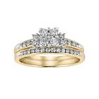 Cherish Always Diamond Engagement Ring Set In 10k Gold (1/2 Carat T.w.), Women's, Size: 7, White