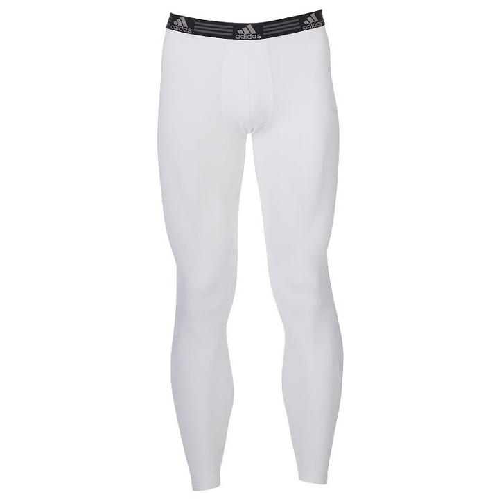Men's Adidas Ultratech Climalite Base Layer Pants, Size: Medium, White