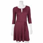 Juniors' Iz Byer California Keyhole Skater Dress, Teens, Size: Medium, Purple Oth
