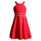 Girls 7-16 Emily West Lace Overlay Skater Dress, Size: 8, Pink