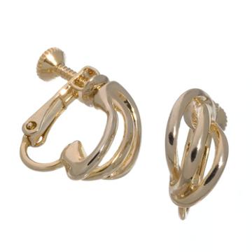 Napier Gold Tone Triple Wire Clip-on Earrings, Women's, Multicolor