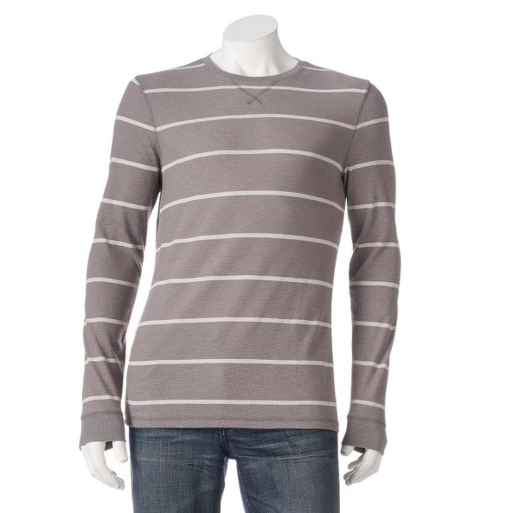 Men's Urban Pipeline&reg; Ultimate Thermal Crewneck Tee, Size: Medium, Med Grey