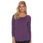 Women's Woolrich First Forks Scoopneck Tee, Size: Large, Med Purple
